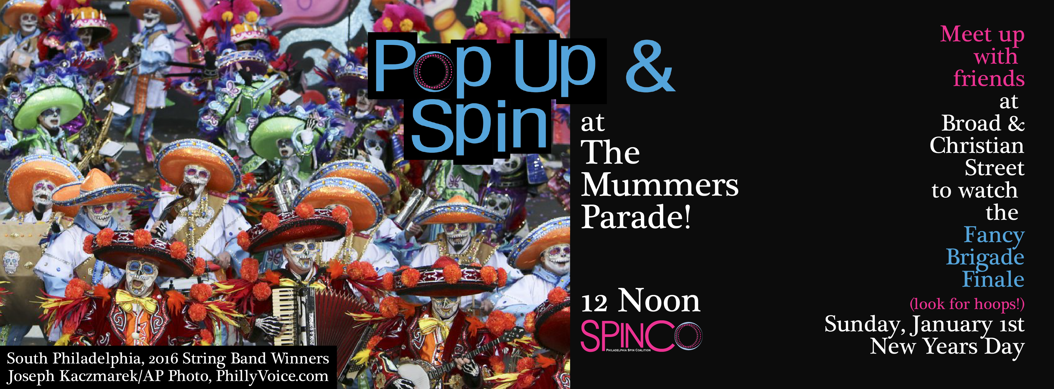 Flyer Pop Up And Spin At Mummers Parade 01